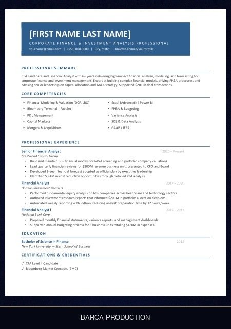 financial-analyst-resume template preview