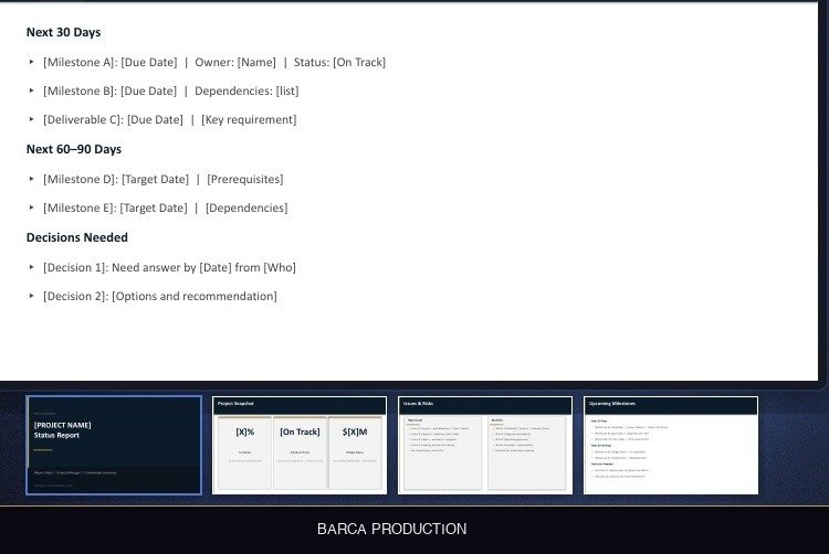 project-status-deck template preview